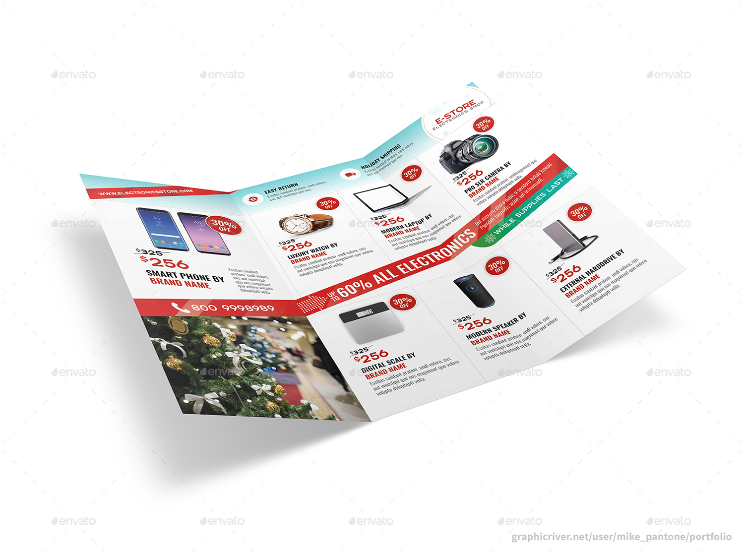 Christmas Sale 2018 Trifold Brochure, Print Templates GraphicRiver